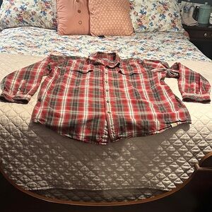 Carhartt Red and Black Plaid Men's Shirt